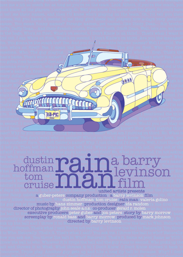 rain man minimalist poster