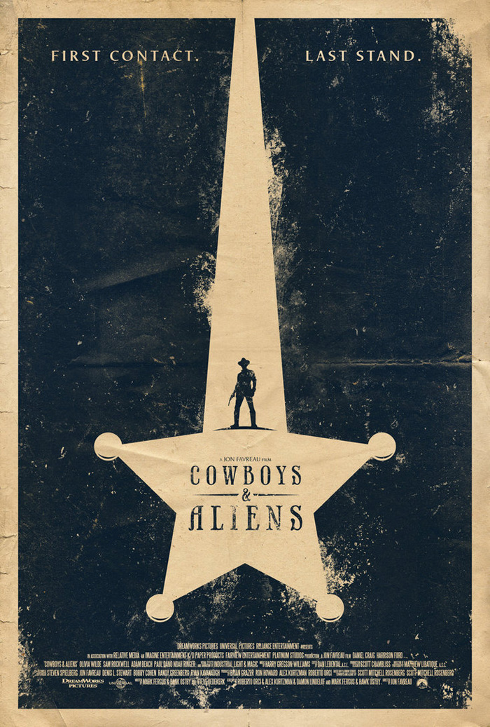 Image result for cowboys and aliens movie poster free use