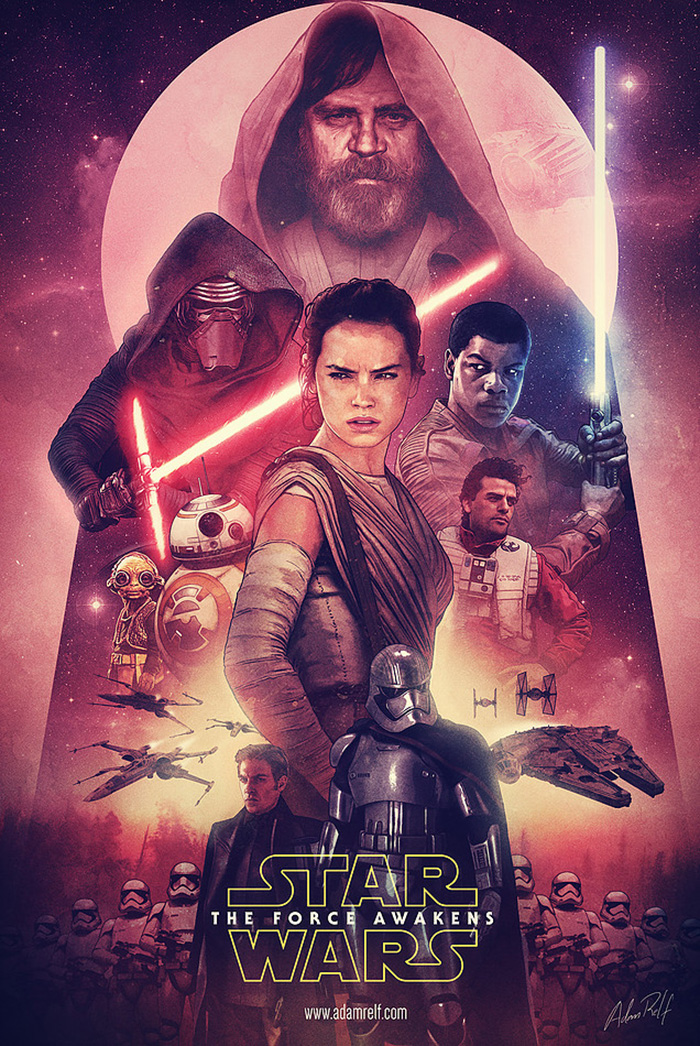 - 11x17 13x19 Star Wars: Episode 7 VII The Force Awakens Movie Poster 2015 