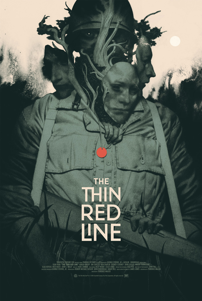 The Thin Red Line Joao Raus - Home of the Alternative Movie Poster -AMP-