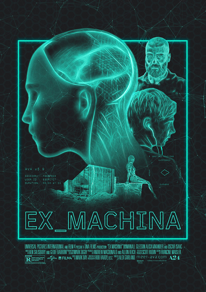 A24 Movie Poster Print Illustration Original Artwork A5 A4 A3 + Ex Machina Limited Edition