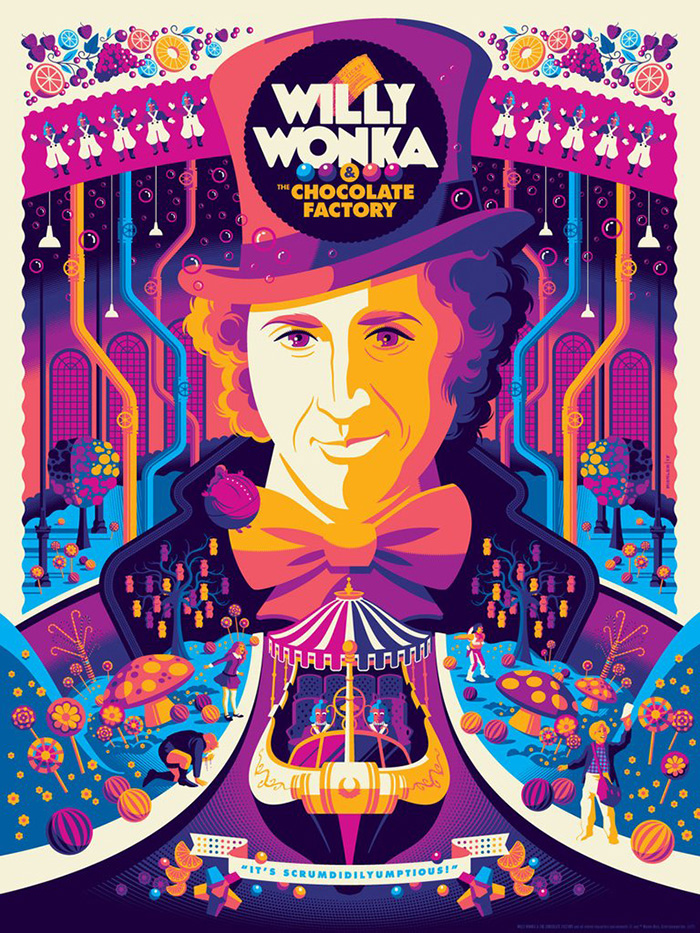 Willy Wonka & the Chocolate Factory 12x18/24x36inch Movie Silk Poster Art Print 