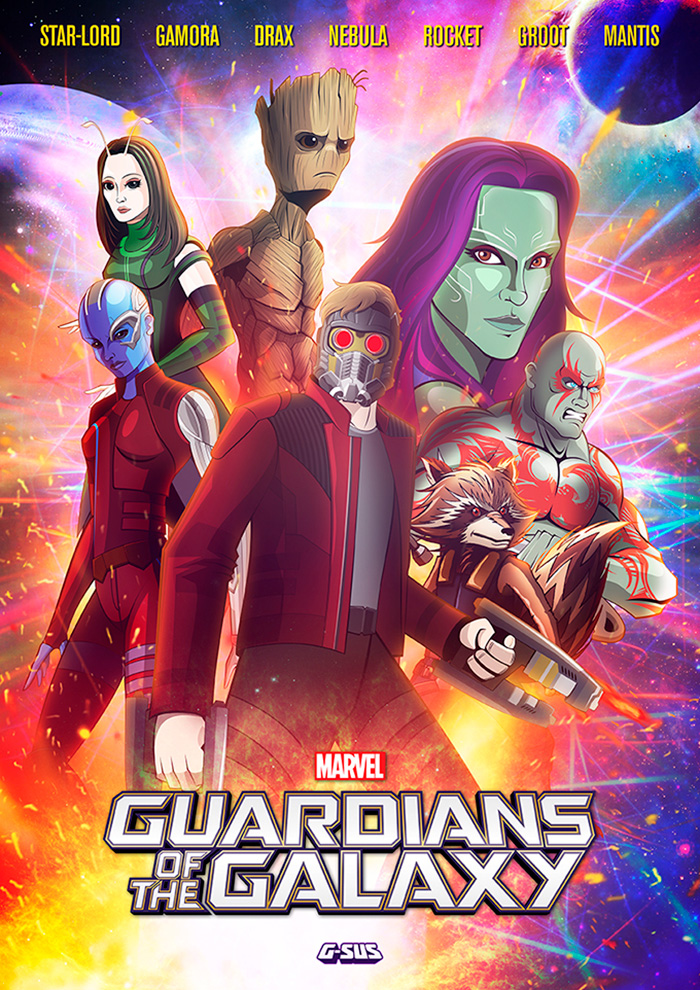 Guardians of the Galaxy by Jesús Prado - Home of the Alternative Movie  Poster -AMP-