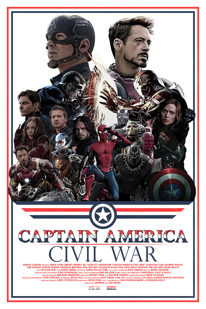 Set of 3 Avengers 11x17 13x19 Captain America Civil War Trilogy Movie Posters 
