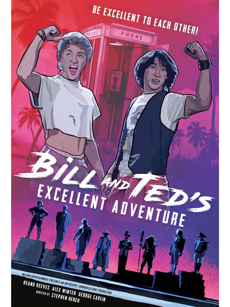 Bill & Ted's Excellent Adventure FRIDGE MAGNET movie poster 