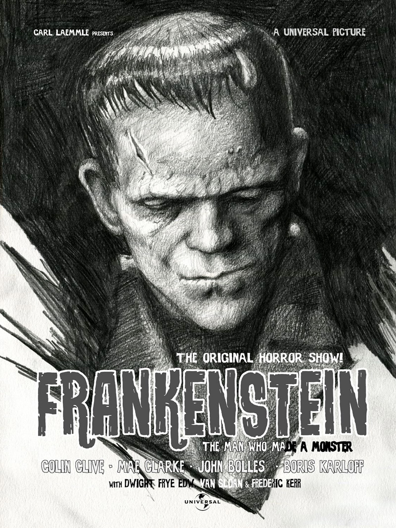 Frankenstein by Bryan Snuffer - Home of the Alternative Movie Poster -AMP-