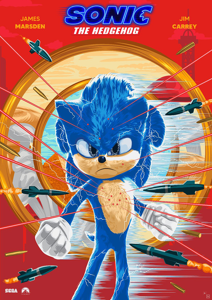 Sonic The Hedgehog official alternative movie poster on Behance