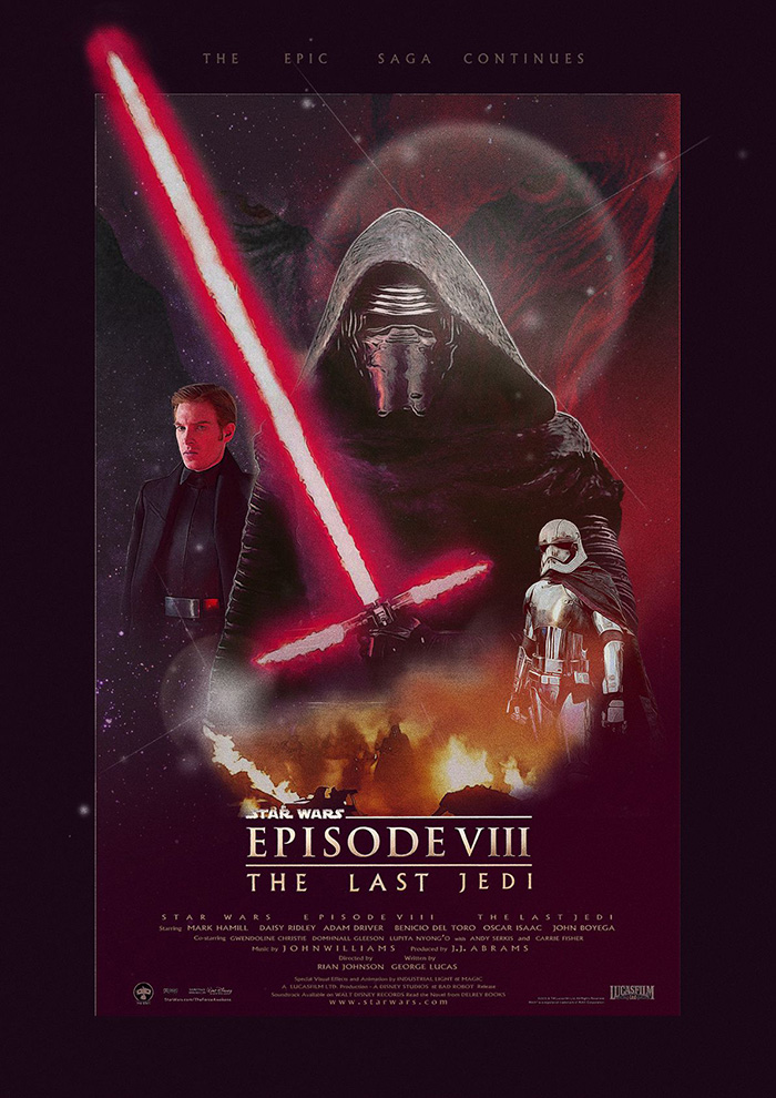1 of 4 Star Wars The Last Jedi Movie IMAX Poster Episode VIII Film 9x13” 