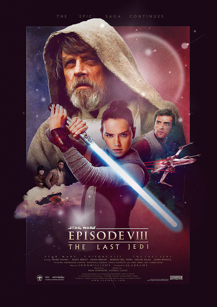 Star Wars Episode VIII The Last Jedi Movie Premium POSTER MADE IN USA -  MCP091