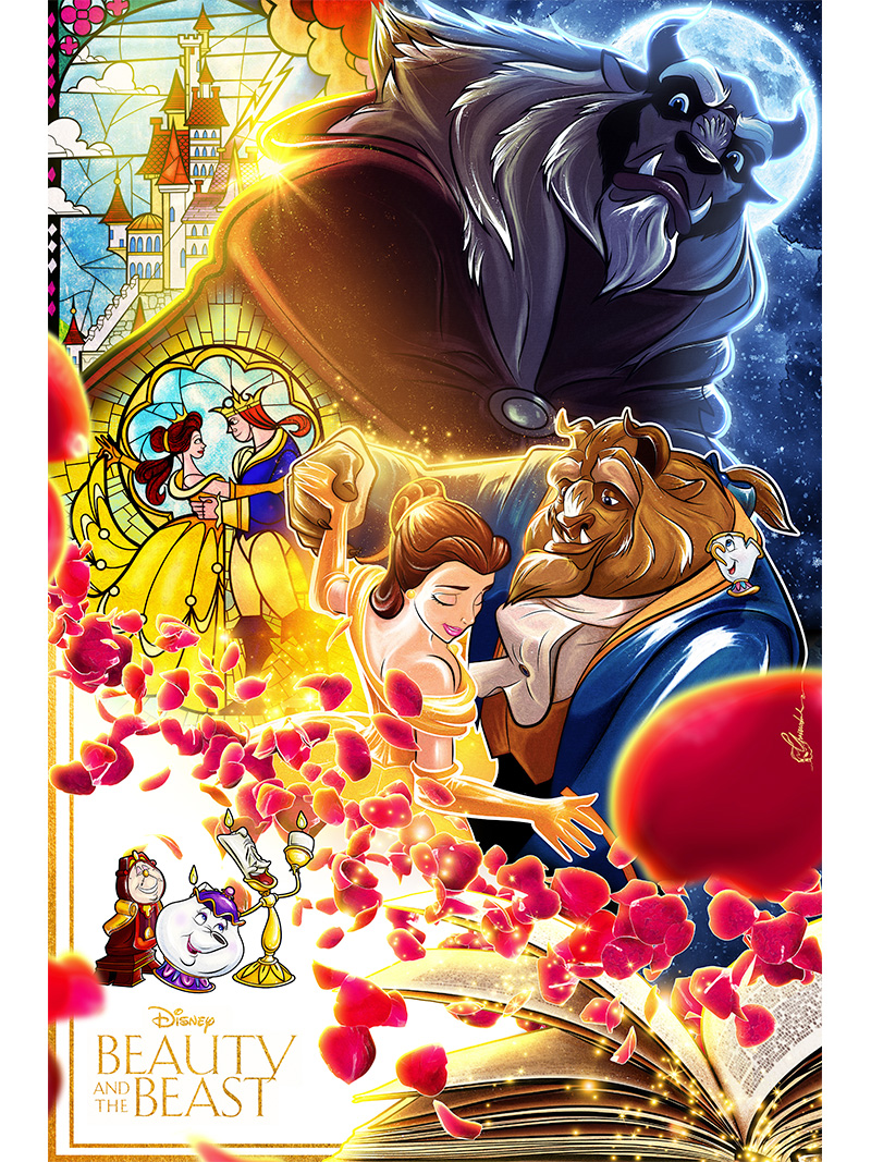 Beauty and the Beast by Chris Christodoulou - Home of the Alternative Movie  Poster -AMP-