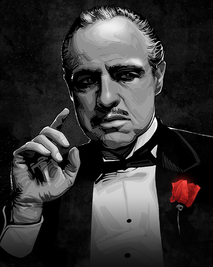 Marlon Brando  The Godfather by FedericoAnz on DeviantArt