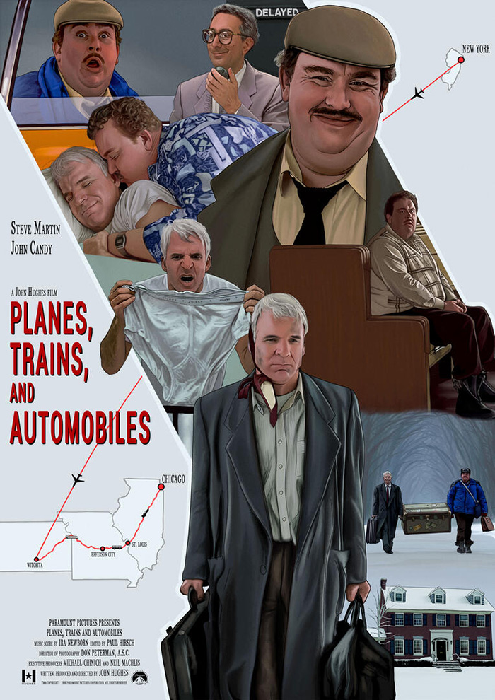 Planes, Trains & Automobiles by Dennis Kunert Home of the Alternative Movie Poster AMP