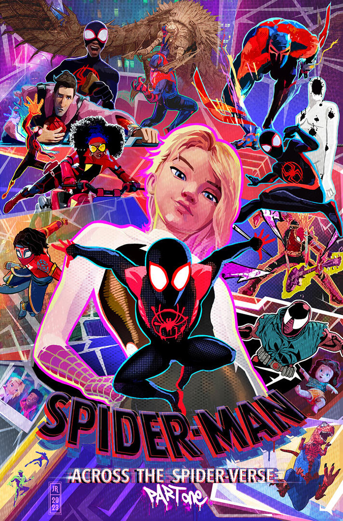 Spiderman Across The Spider-Verse movie 2023 poster (e) - Spiderman poster